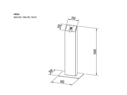MULTIBRACKETS M Pro Series - Kiosk Black 15-32" Mount