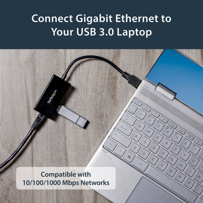StarTech.com USB to Ethernet Adapter, USB 3.0 to 10/100/1000 Gigabit Ethernet LAN