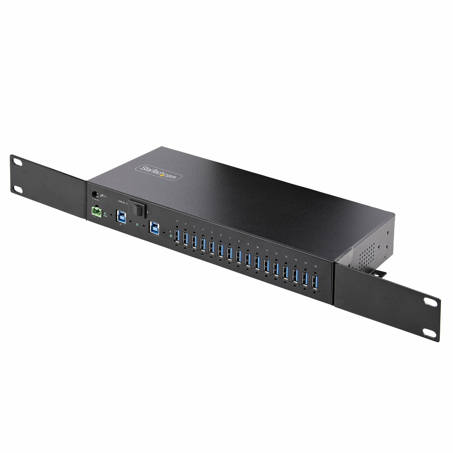 StarTech.com 16-Port Industrial USB 5Gbps Hub with Power Adapter, Metal Enclosure