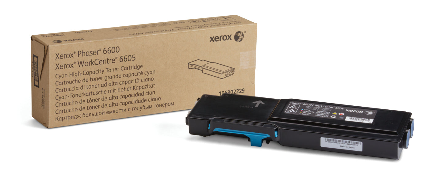 Xerox 106R02229 Cyan Toner Cartridge (6K pages, Xerox Phaser 6600)