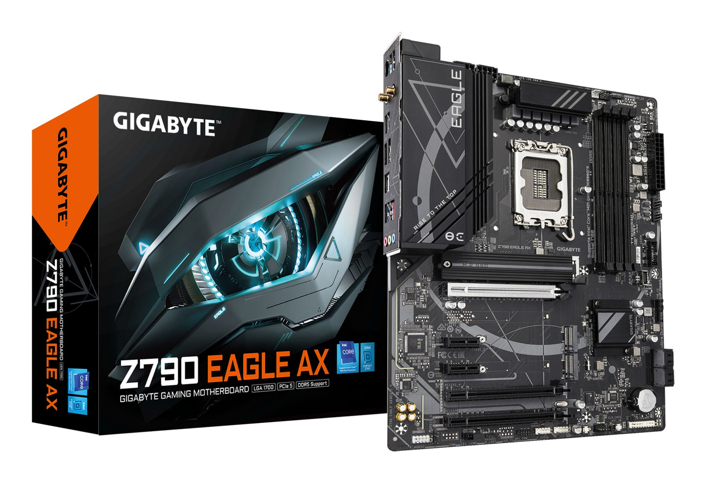 Gigabyte Z790 EAGLE AX Motherboard - Supports Intel Core 14th Gen CPUs, 12+1+１Phases