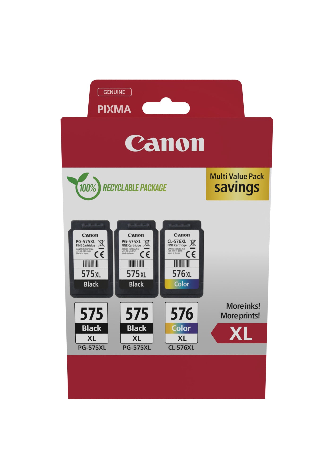 Canon 5437C004/PG-575XL+CL-576XL Black Ink Cartridge (Canon Pixma TS 3550 i)