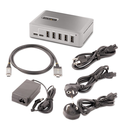 StarTech.com 10-Port USB-C Hub - 8x USB-A/2x USB-C - Self-Powered w/65W Power Supply