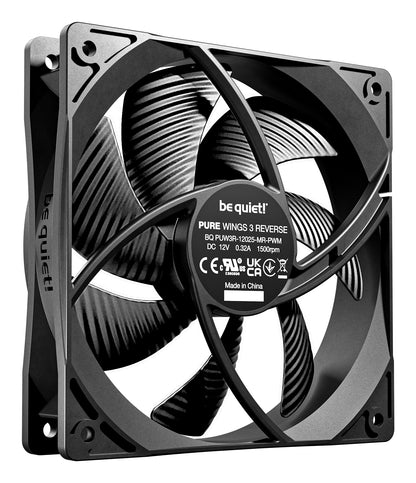 be quiet! Pure Wings 3 120mm | PWM Reverse Triple-Pack Computer case Fan 12 cm Black Cooling