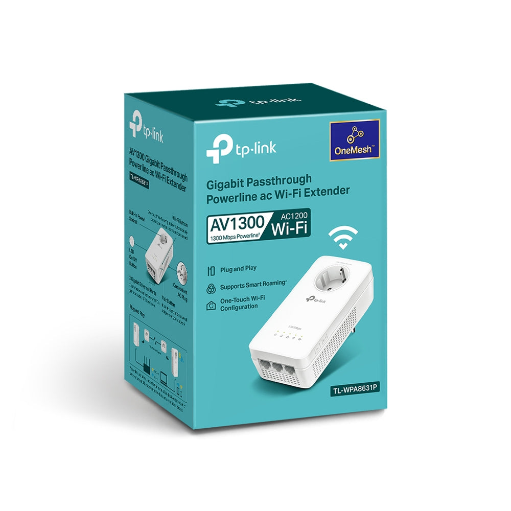 TP-LINK TL-WPA8631P PowerLine network adapter 300 Mbit/s Ethernet LAN Wi-Fi White 1