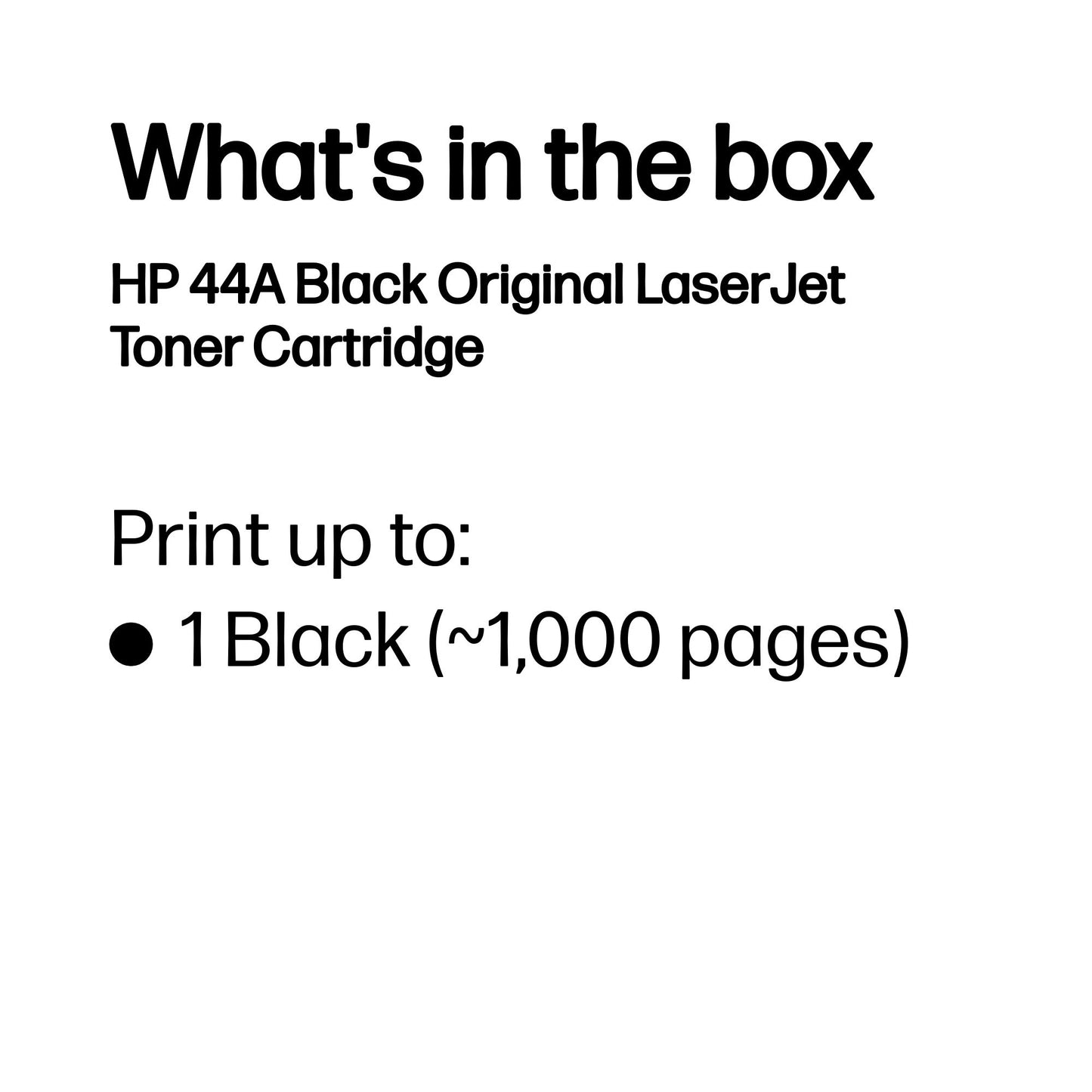 HP CF244A/44A Toner Cartridge (1K pages, HP Pro M 14)