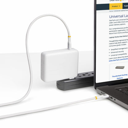StarTech.com 10ft (3m) USB-C Charging Cable, Charge & Sync, 240W (5A) PD EPR, USB (White)