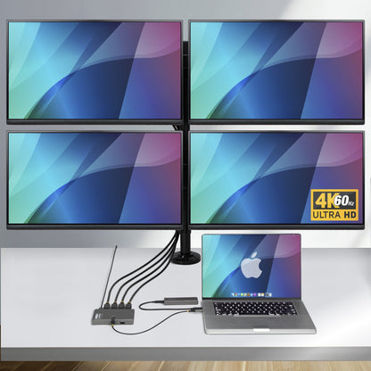 StarTech.com Quad-Monitor Workstation Adapter USB-C Docking Station (DPADAPT)