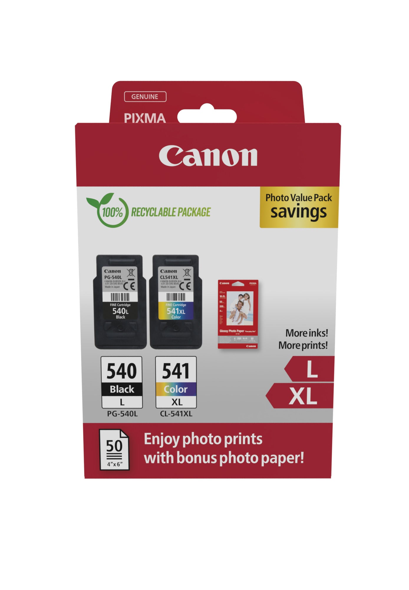 Canon 5224B012/PG-540L+CL-541XL Black Ink Cartridge