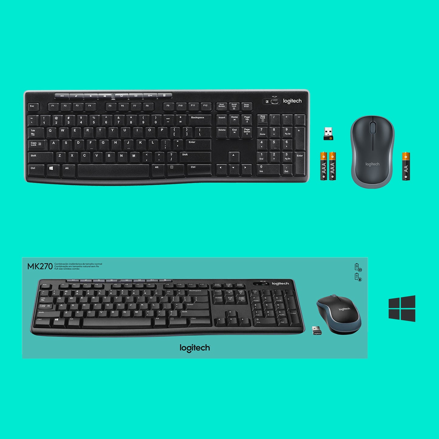 Logitech MK270 included Home Wireless Keyboard & Mouse Combo
