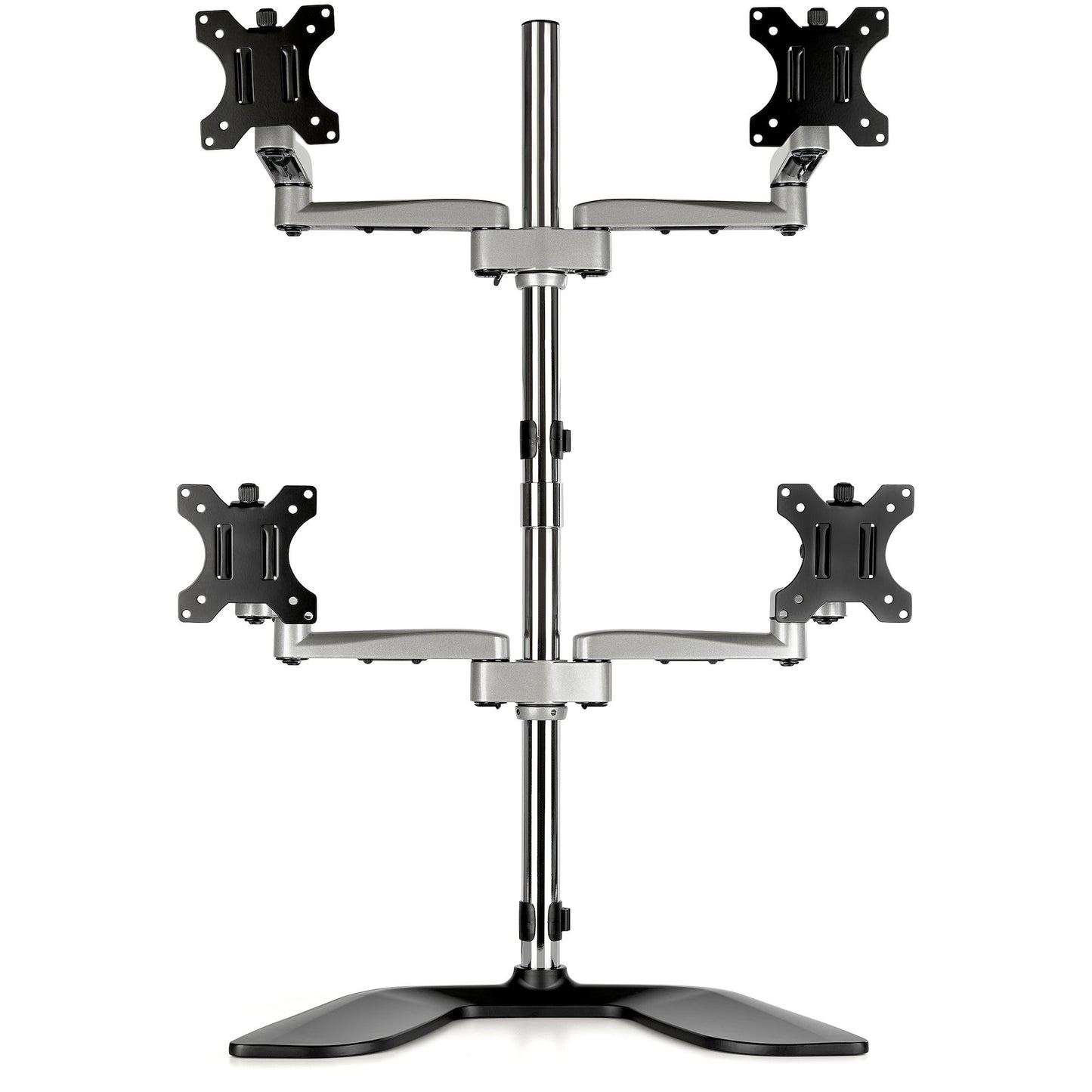 StarTech.com Desktop Quad Monitor Stand - Ergonomic VESA 4 Monitor Arm (2x2) up to Mount