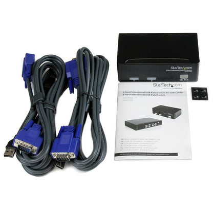 StarTech.com 2 Port Professional USB KVM Switch Kit with Cables - TAA