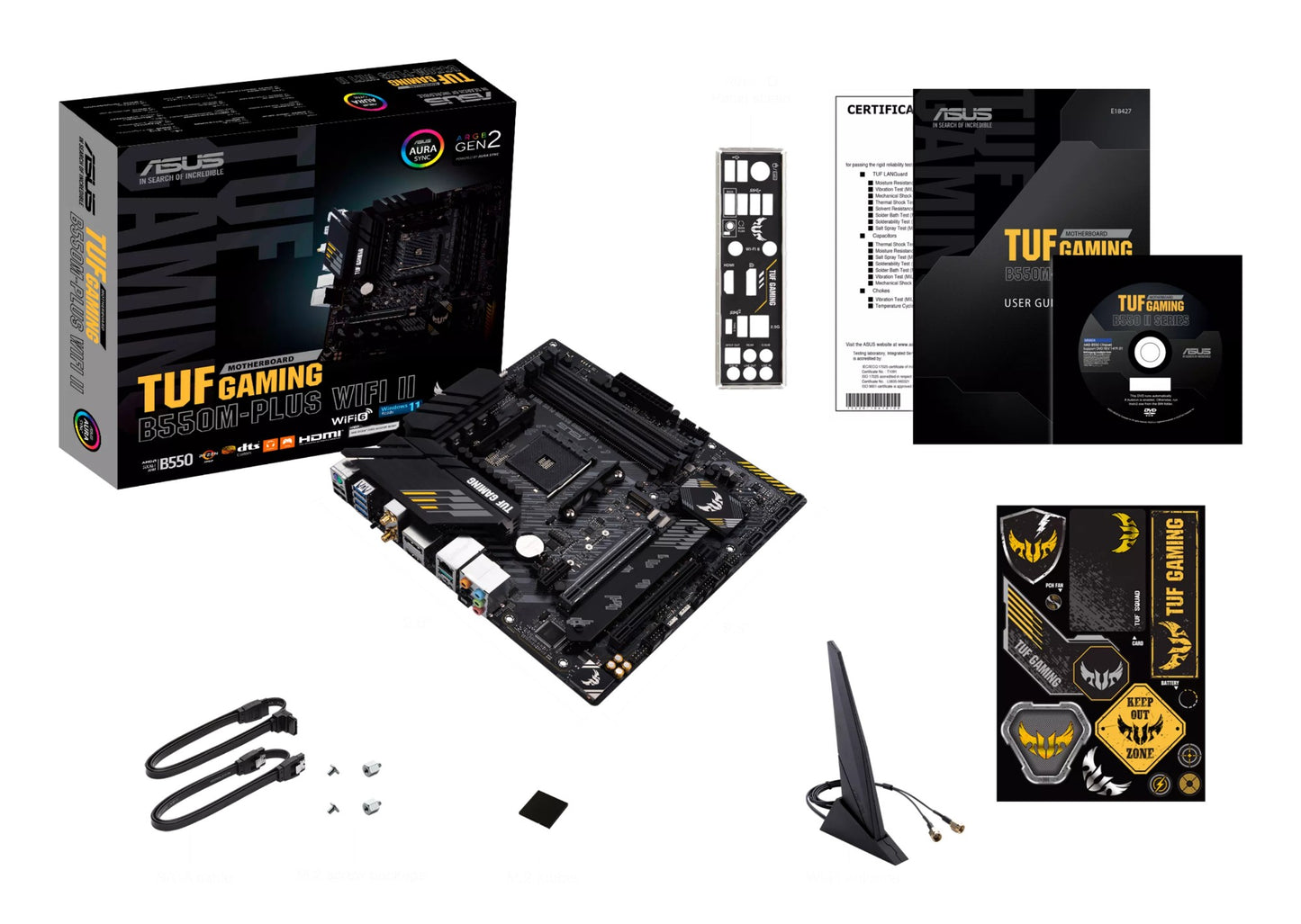 ASUS TUF GAMING B550M-PLUS WIFI II AMD B550 Socket AM4 micro ATX Motherboard