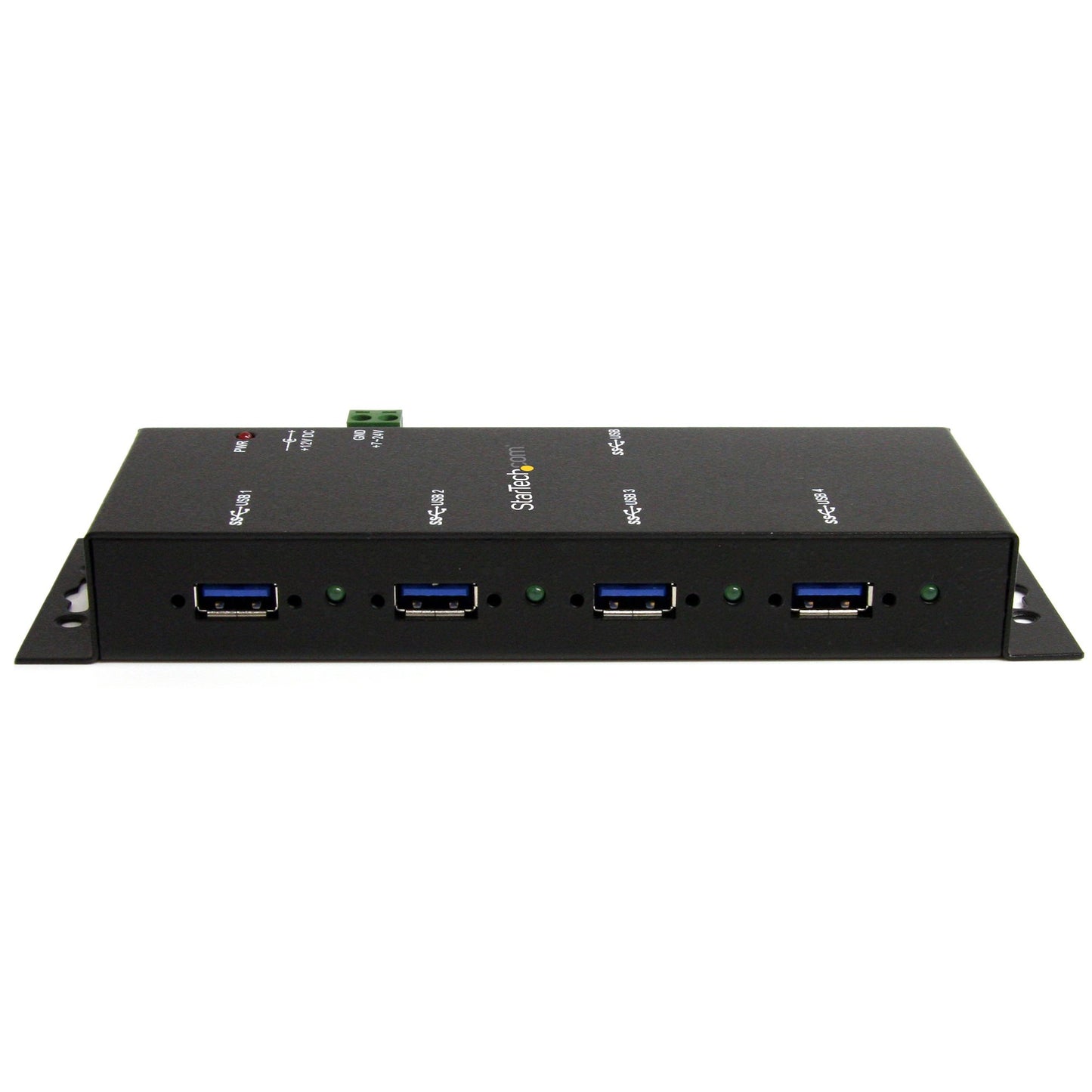 StarTech.com 4-Port USB 3.0 Hub - 5Gbps - Metal Industrial USB-A Hub - Wall or Desk