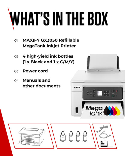 Canon MAXIFY GX3050 Inkjet A4 600 x 1200 DPI Wi-Fi Printer
