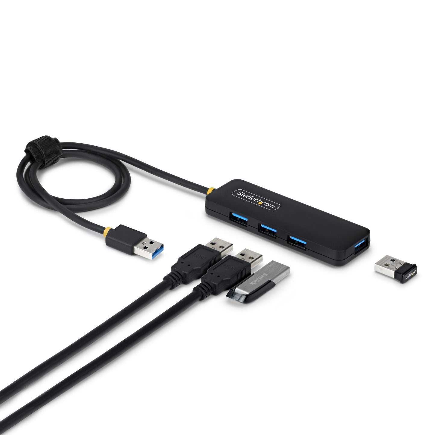 StarTech.com 4-Port USB-A Hub, 5Gbps, Bus Powered, USB-A to 4x USB-A Mini Hub, Extra