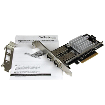 StarTech.com 2-Port 10G Fiber Network Card with Open SFP+ - PCIe, Intel Chip Network Adapter