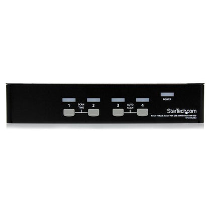 StarTech.com 4 Port 1U Rackmount USB KVM Switch with OSD - TAA