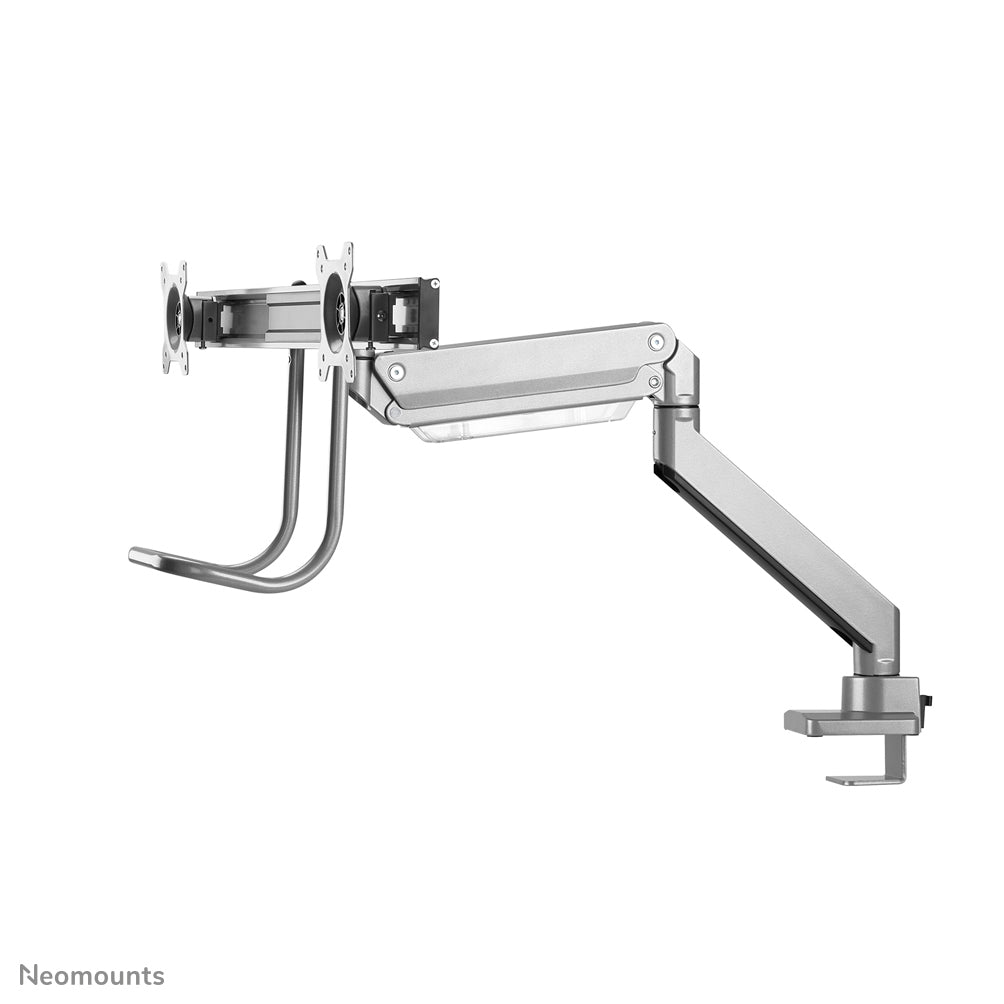 Neomounts NM-D775DXSILVER Monitor arm 10-32" - gas spring - Topfix - 180°-stop