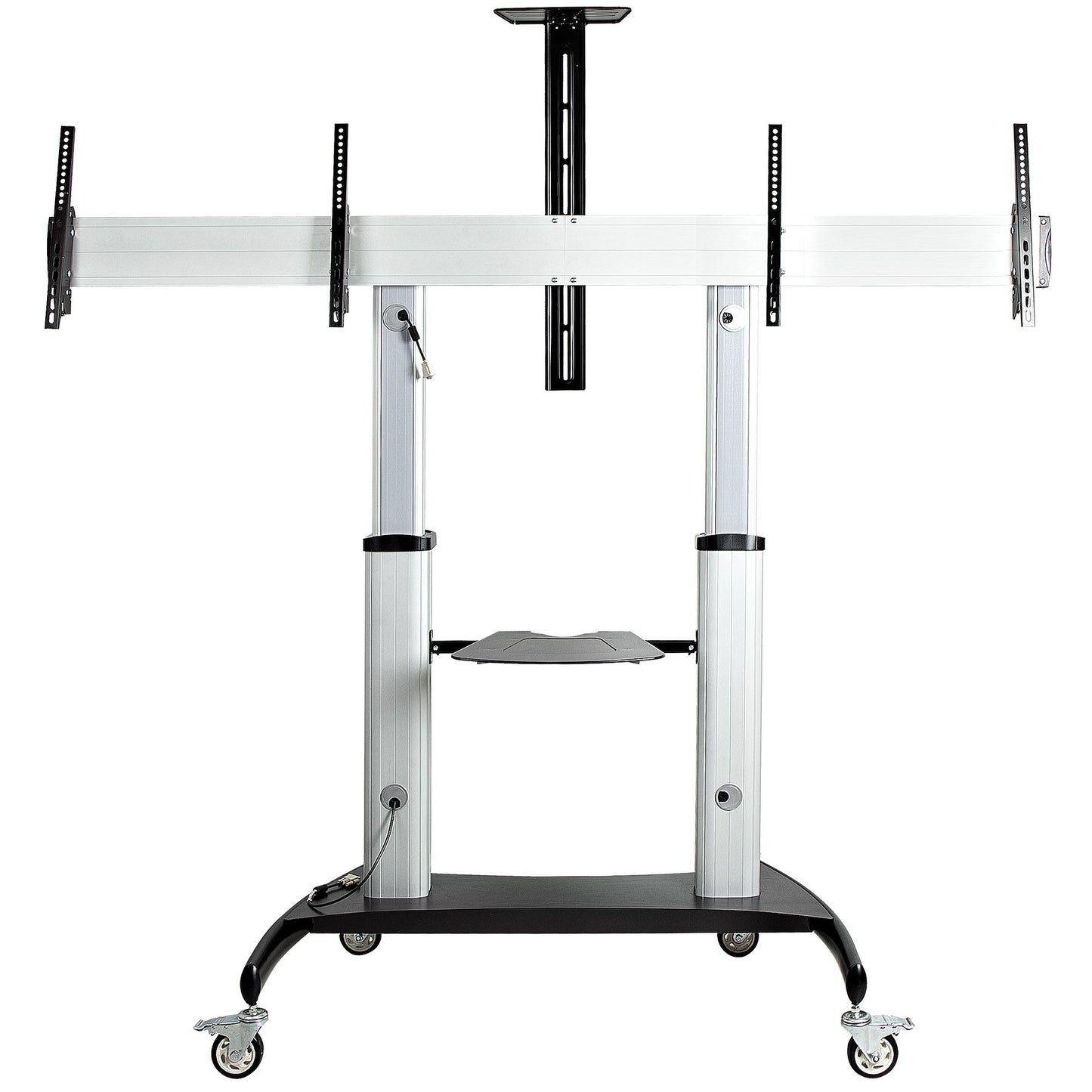 StarTech.com Dual TV Cart for 37-60in VESA TVs up to 110lb/50kg each - Height Mount