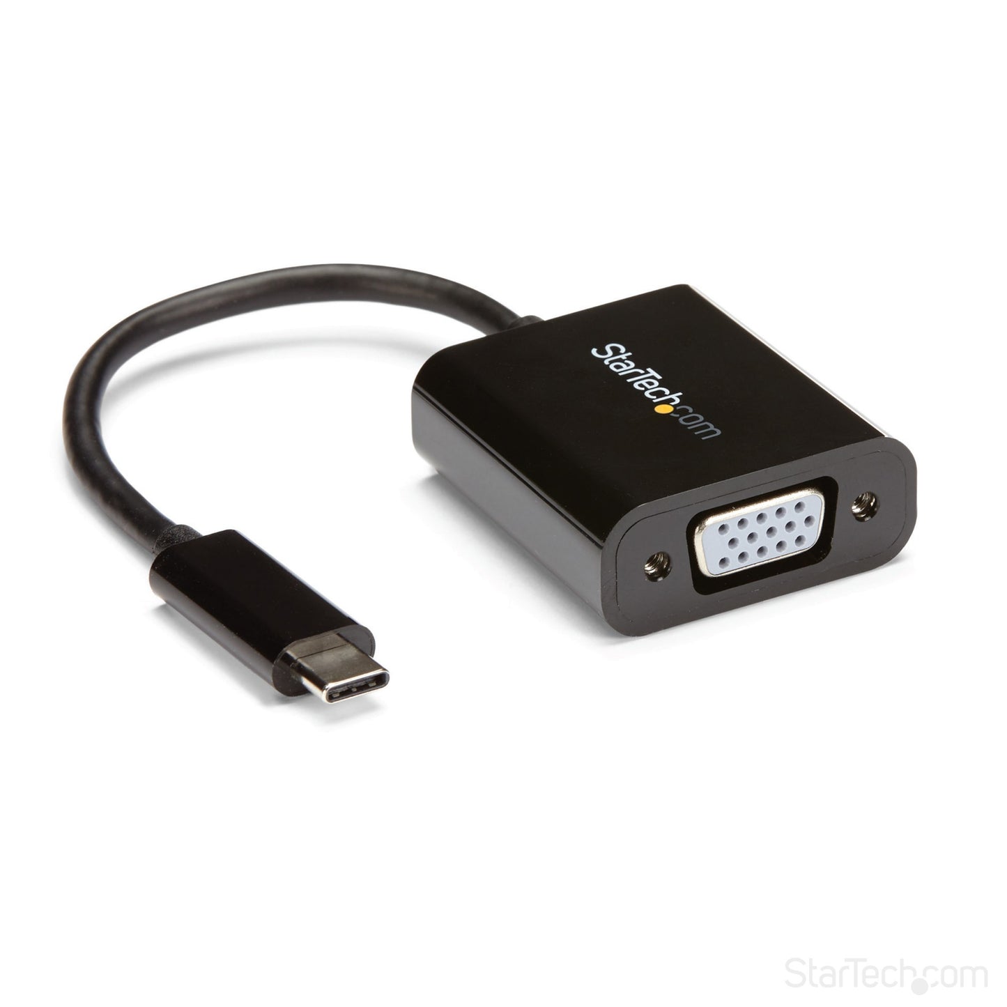 StarTech.com USB-C to VGA Adapter - Black - 1080p - Video Converter For Your MacBook Hub