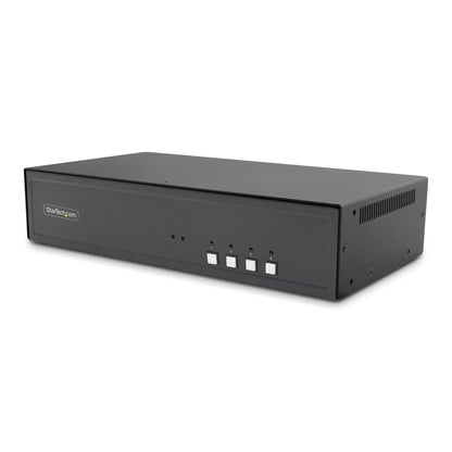 StarTech.com Secure 4-Port Dual-Monitor KVM Switch, HDMI or DisplayPort, 4K 60Hz