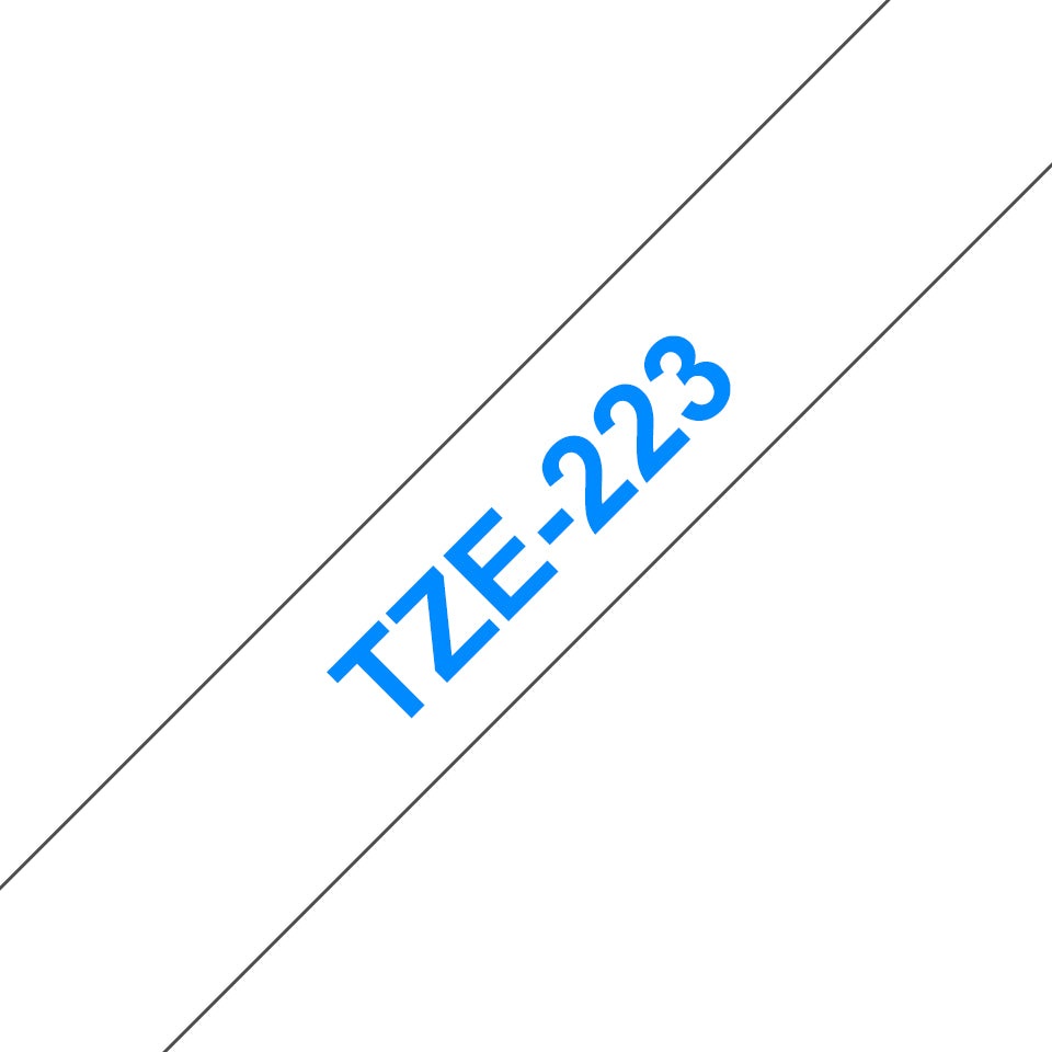 Brother TZE-223 DirectLabel blue on white Laminat 9mm x 8m for Brother P-Touch TZ Labels