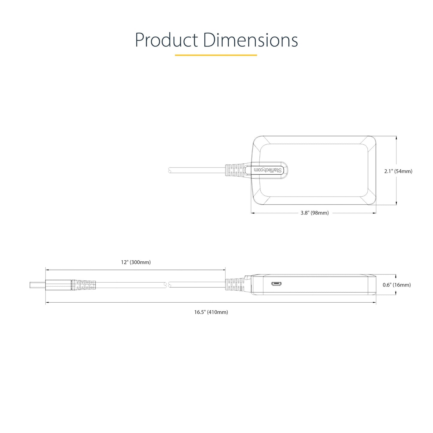 StarTech.com 3-Port Hub Ethernet USB Docking Station
