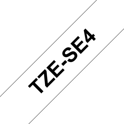Brother TZE-SE4 DirectLabel black on white Laminat 18mm x 8m for Brother P-Touch TZ Labels