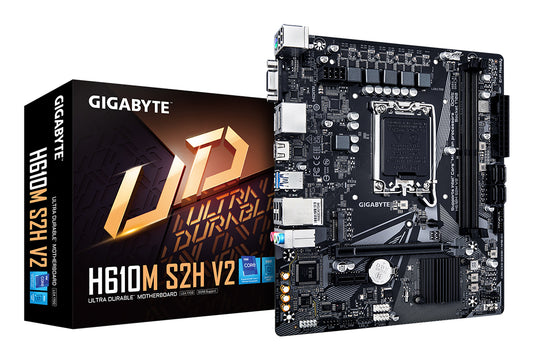 Gigabyte H610M S2H V2 Motherboard - Supports Intel Core 14th CPUs, 4+1+1 Hybrid