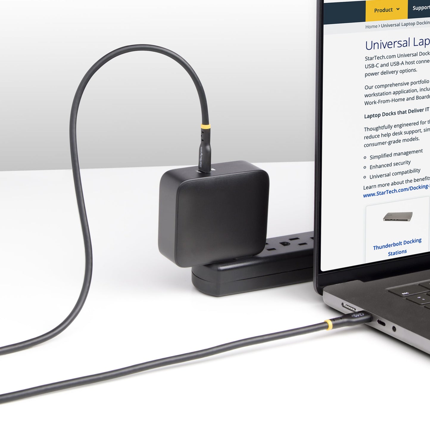 StarTech.com 10ft (3m) USB-C Charging Cable, Charge & Sync, 240W (5A) PD EPR, USB (Black)