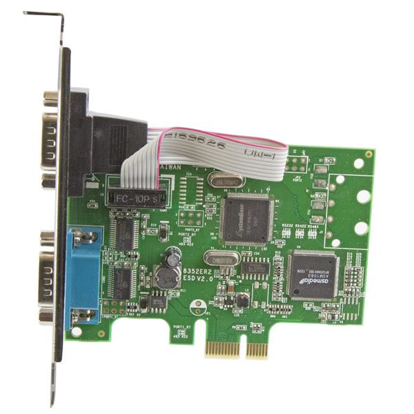 StarTech.com 2-Port PCI Express Serial Card with 16C1050 UART - RS232 - TAA Hub