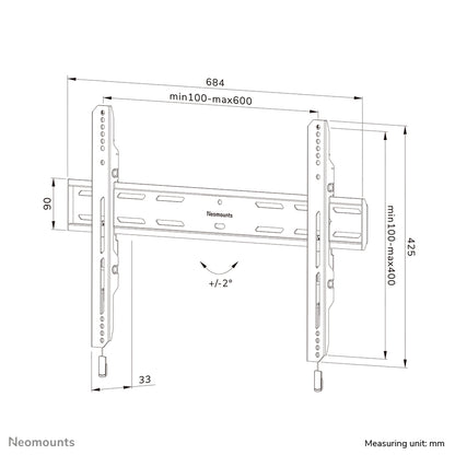 Neomounts WL30S-850BL16 TV mount wall 42-86" - fixed - lockable - fast installation