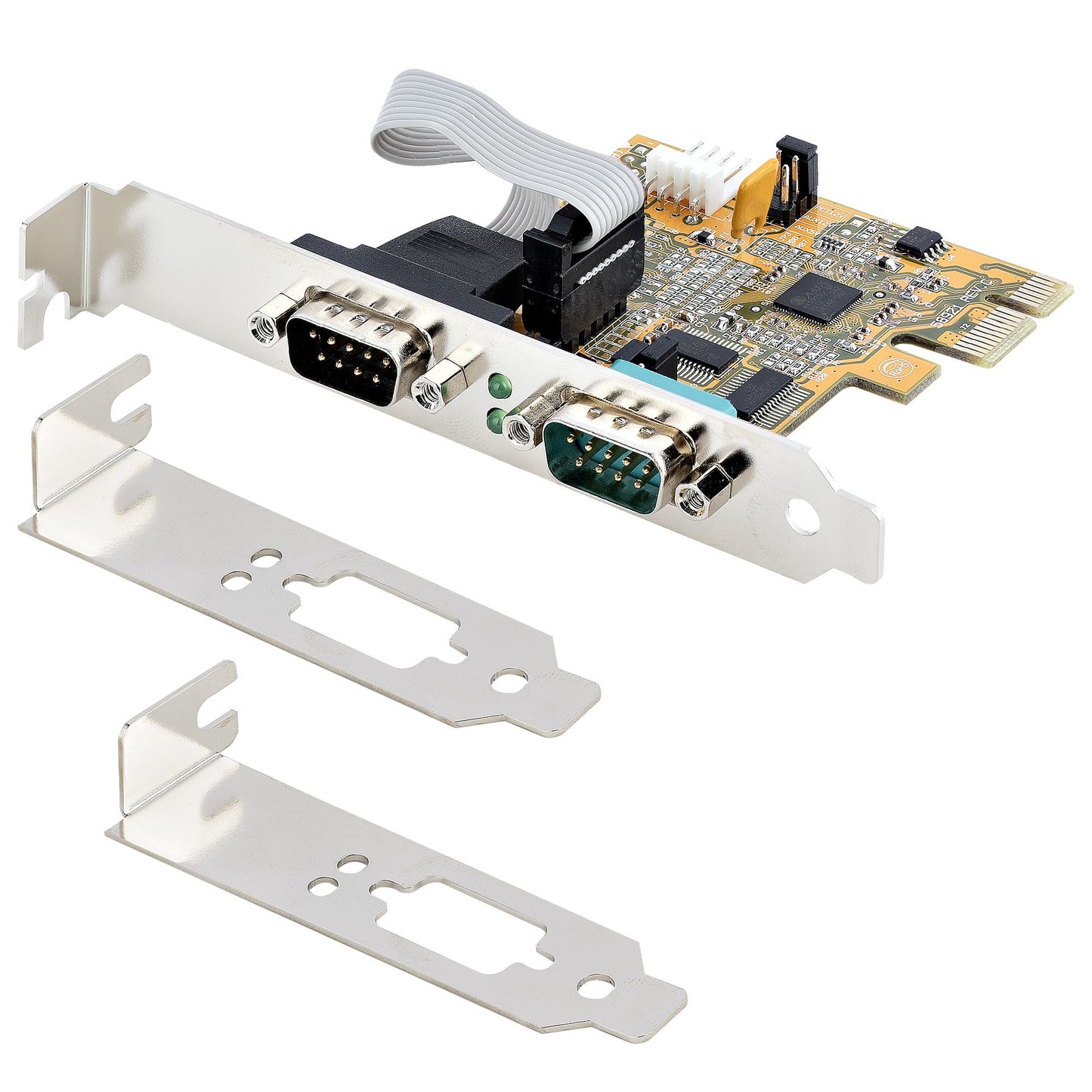 StarTech.com 2-Port PCI Express Serial Card, Dual Port PCIe to RS232 (DB9) Serial Hub