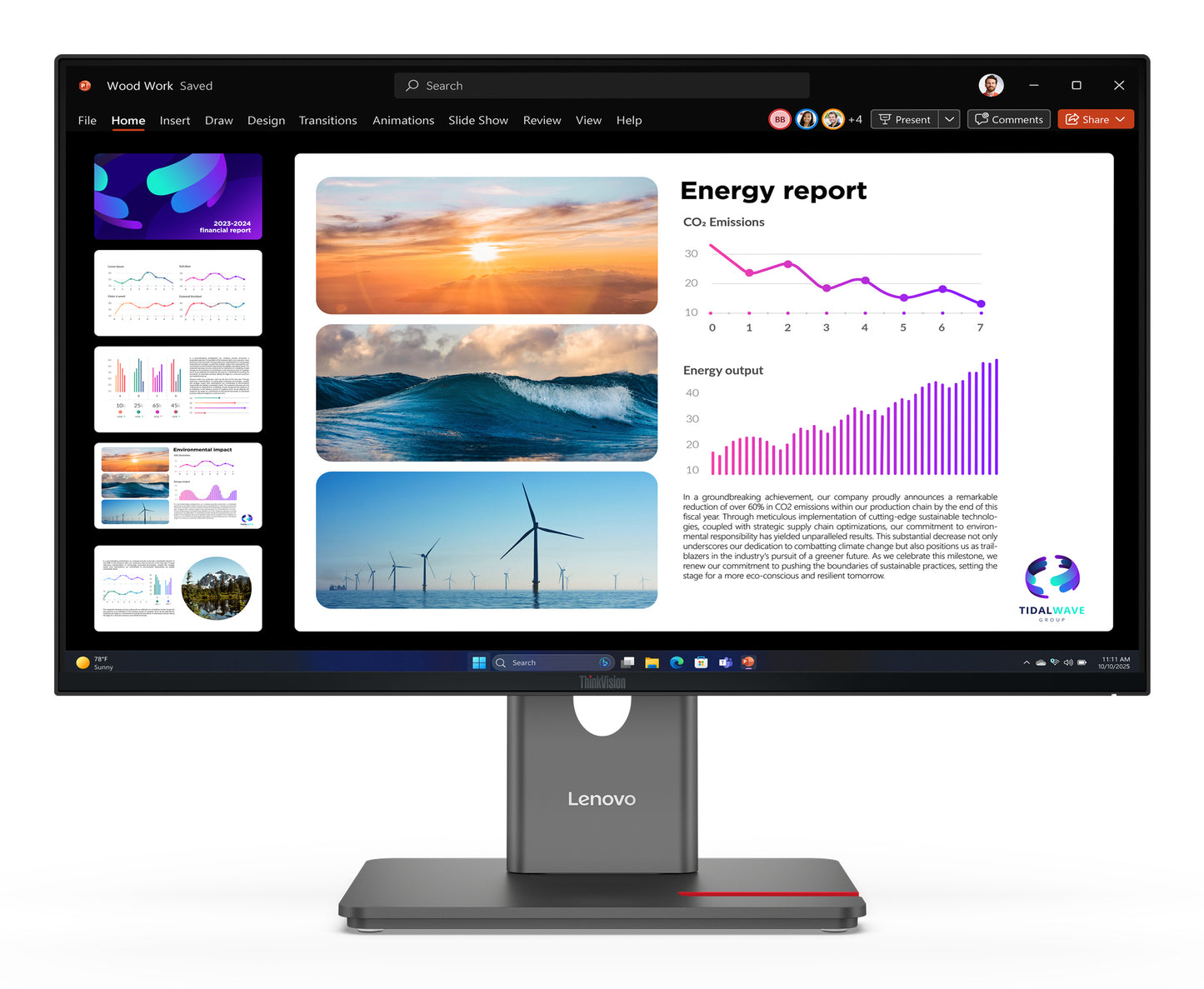 Lenovo ThinkVision P24Q-40 23.8" QHD IPS 120Hz Monitor