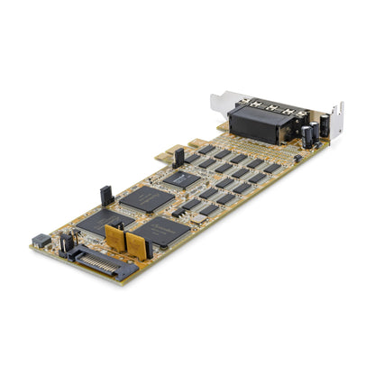 StarTech.com 16-Port Low-Profile Serial Card - RS232 - PCI Express - TAA Hub