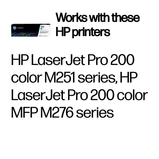 HP CF211A/131A Cyan Toner Cartridge (1.8K pages, HP Pro 200)