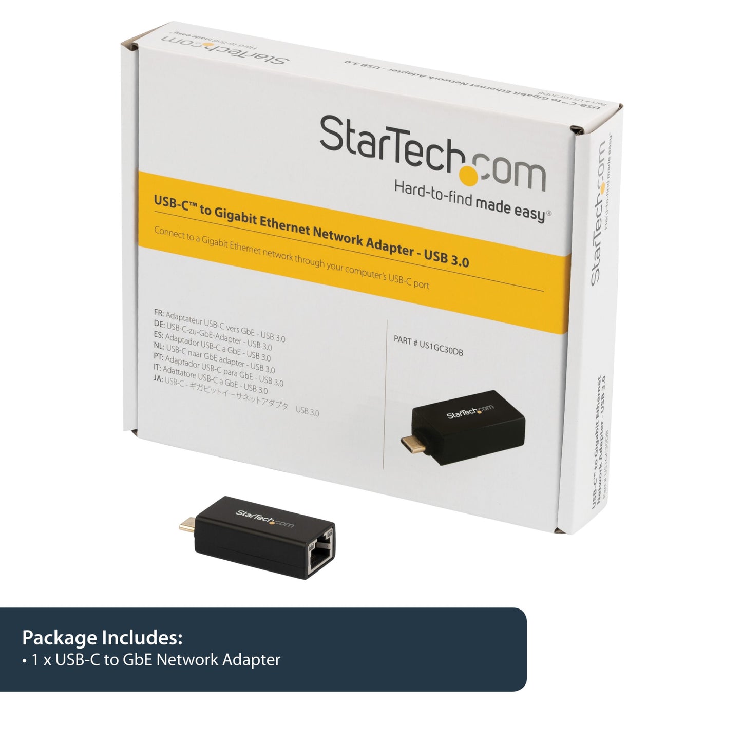 StarTech.com USB C to Gigabit Ethernet Adapter - 1Gbps NIC USB 3.0/USB 3.1 Type C