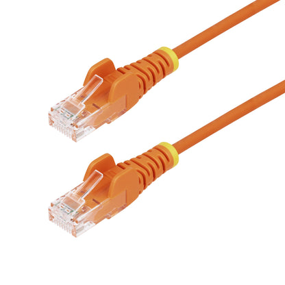 StarTech.com 15m Orange Slim CAT6 Ethernet Cable, Snagless, 100W PoE, UTP, LSZH