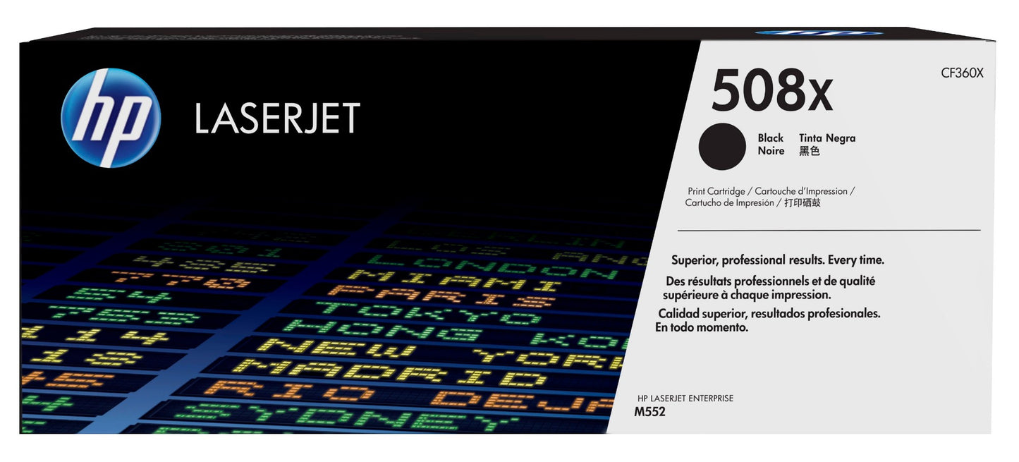 HP CF360X/508X Black Toner Cartridge (12.5K pages)