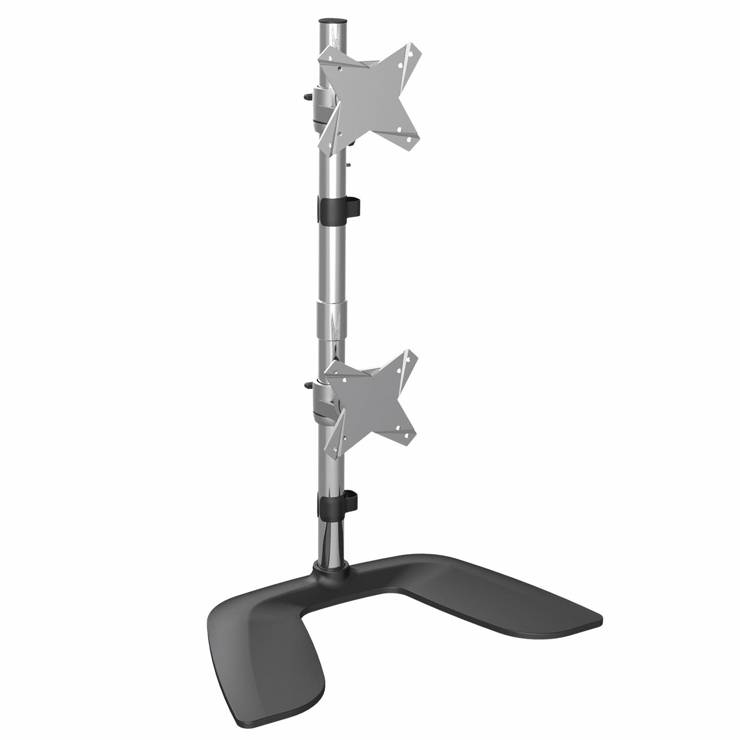 StarTech.com Vertical Dual Monitor Stand, Ergonomic Desktop Stacked Two Monitors Mount
