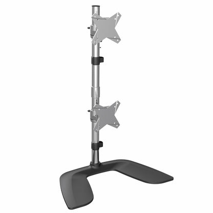 StarTech.com Vertical Dual Monitor Stand, Ergonomic Desktop Stacked Two Monitors Mount
