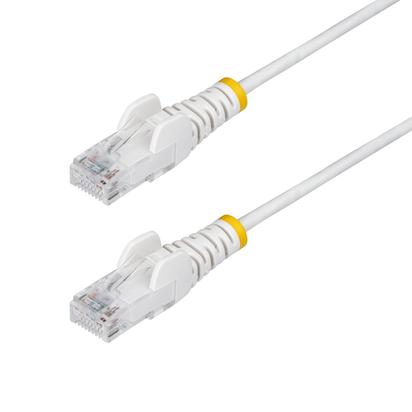 StarTech.com 15m White Slim CAT6 Ethernet Cable, Snagless, 100W PoE, UTP, LSZH