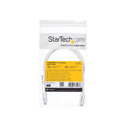 StarTech.com 3.3ft (1m) Thunderbolt 3 Cable, 20Gbps, 100W PD, 4K, Thunderbolt