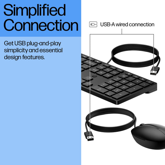 HP 320MK Wired Keyboard & Mouse Combo