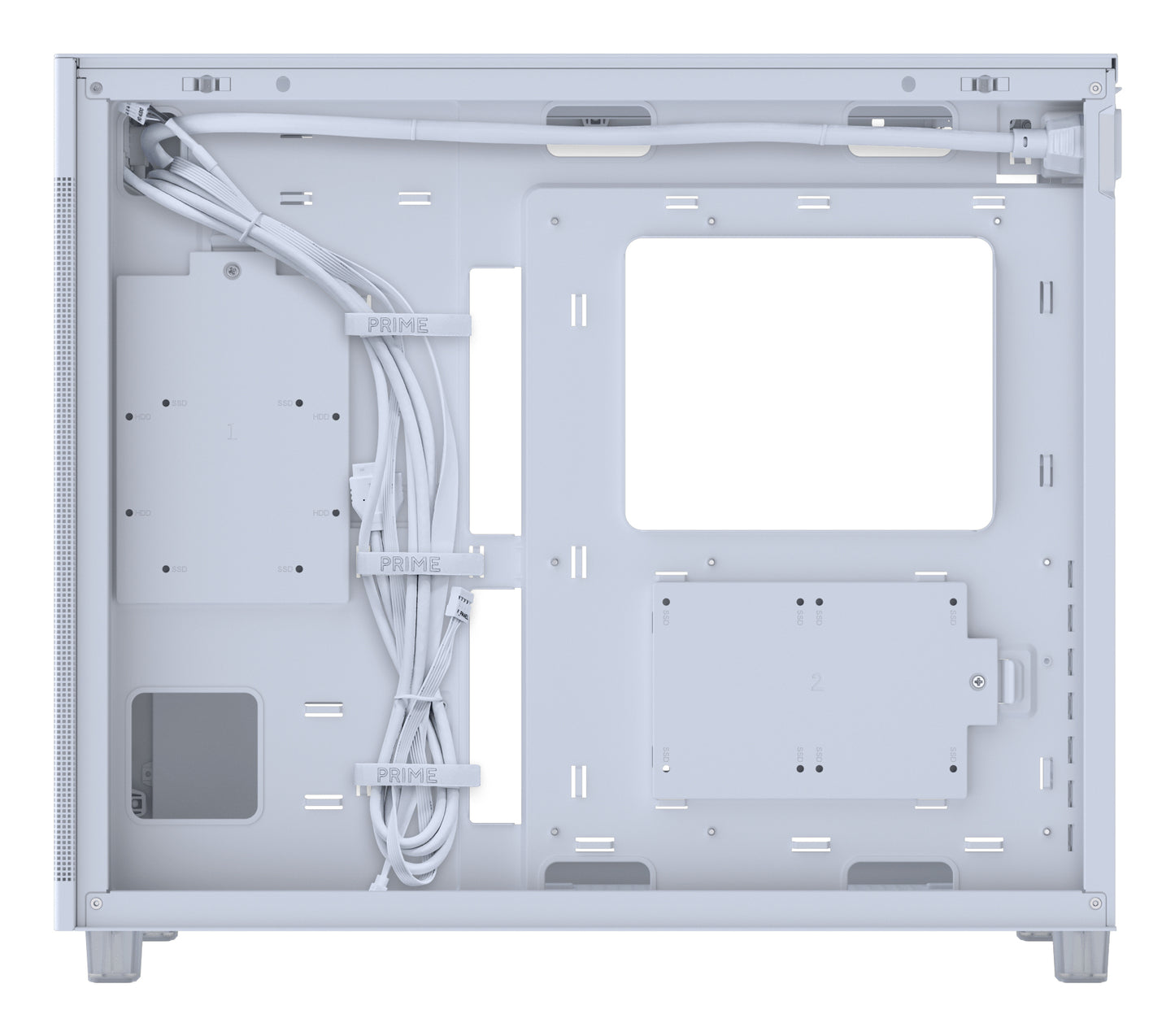 ASUS PRIME AP303 TG White Midi Tower PC Case