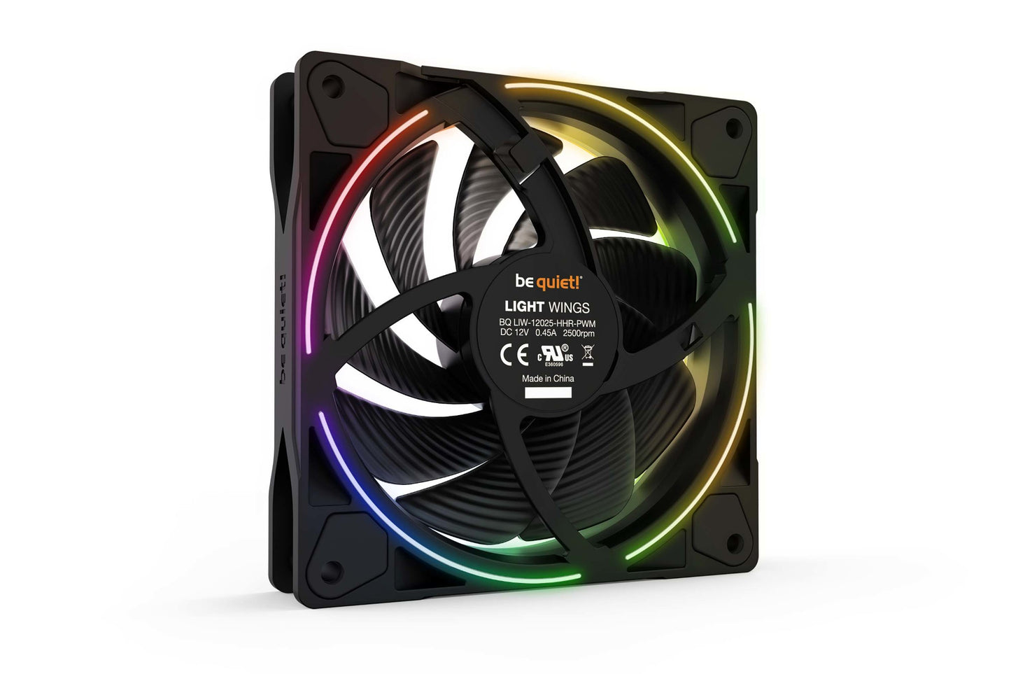 be quiet! Light Wings 120mm ARGB PWM High Speed Fan Black 3 Pack Cooling