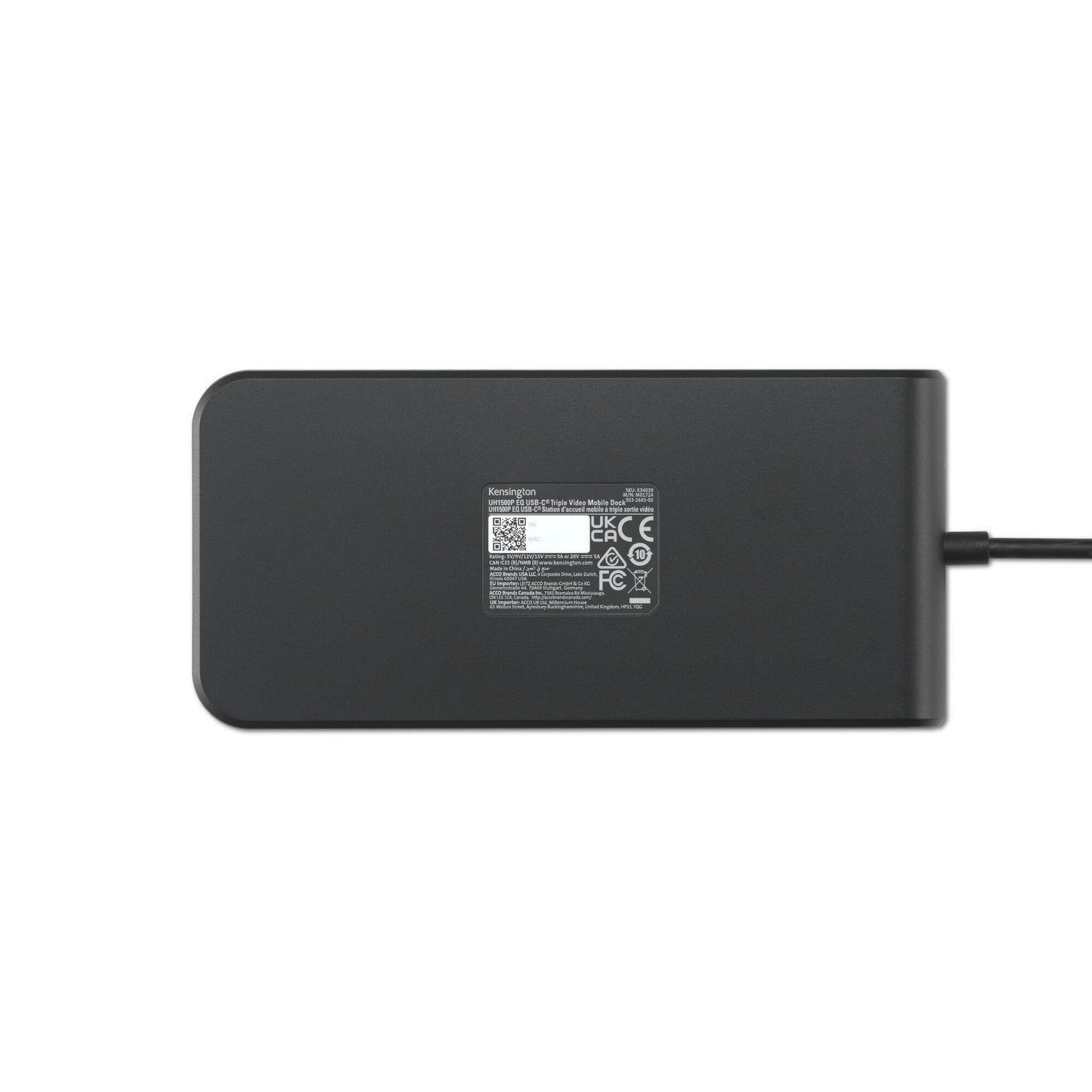 Kensington UH1500P EQ 5Gbps USB-C Docking Station