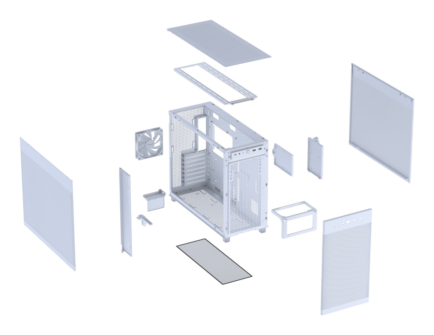 ASUS PRIME AP303 Mesh Midi Tower White PC Case