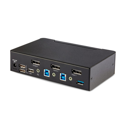 StarTech.com 2-Port DisplayPort KVM Switch, 8K 60Hz / 4K 144Hz, Single Display, DP